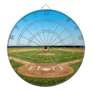 Baseballfeld unter strahlend blauem Himmel Dartscheibe