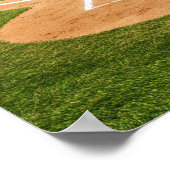 Baseballfeld unter strahlend blauem Himmel Poster (Ecke)