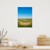 Baseballfeld unter strahlend blauem Himmel Poster (Küche)