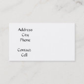 Baseballfeld Visitenkarte (Rückseite)