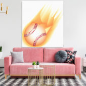 Baseballfeuer Leinwanddruck (Insitu (Wohnzimmer))