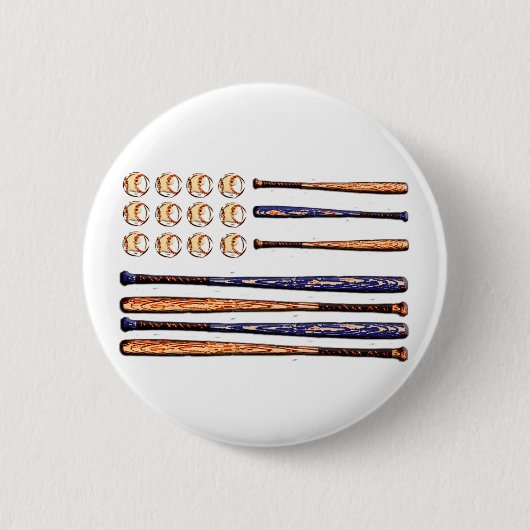 Baseballflagge Button (Vorderseite)