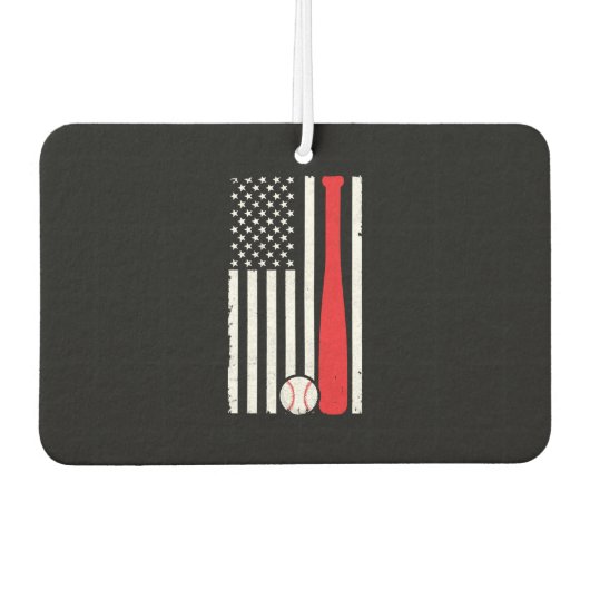 Baseballflagge-Shirt Autolufterfrischer (Vorderseite)