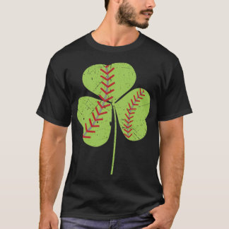 Baseballfreundin vom irischen Kleeblatt T-Shirt