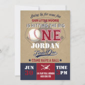 Baseballgeburtstagseinladung Einladung (Vorderseite)