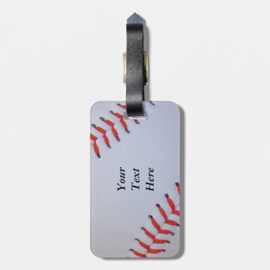 Baseballgepäcktext Gepäckanhänger (Rückseite vertikal)