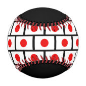 Baseballgeschenk für japanische Flagge mit benutze Baseball (Vorderseite)
