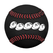 Baseballgeschenk mit Namen, Halloween-Trick oder T Baseball (Rückseite)