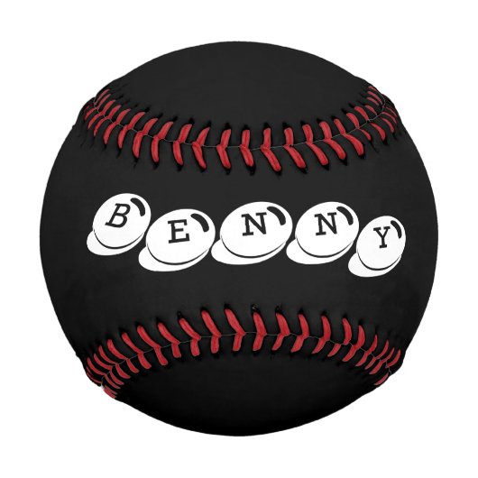 Baseballgeschenk mit Namen, Halloween-Trick oder T Baseball (Rückseite)