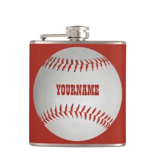 Baseballgewohnheitsflasche Flachmann (Vorderseite)