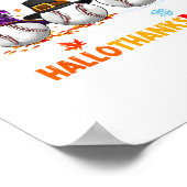 Baseballhalloween Erntedank Weihnachtsfeier Poster (Ecke)