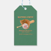 Baseballhandschuh Batting Fifty Männer 50. Geburts Geschenkanhänger (Rückseite)