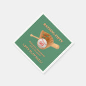 Baseballhandschuh Batting Fifty Männer 50. Geburts Serviette (Ecke)
