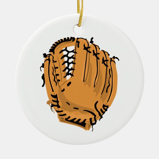 Baseballhandschuh Keramikornament (Vorne)