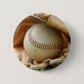 Baseballhandschuh und Ball Button (Vorderseite)
