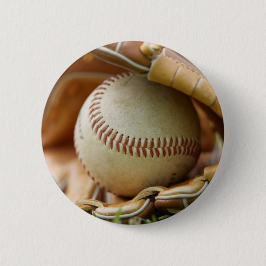 Baseballhandschuh und Ball Button (Vorderseite)