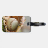 Baseballhandschuh und Ball Gepäckanhänger (Rückseite horizontal)