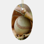 Baseballhandschuh und Ball Keramikornament (Rechts)
