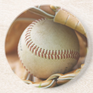 Baseballhandschuh und Ball Untersetzer