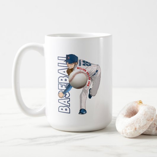 Baseballhelden mit Millionen Dollar-Arm | 15# Kaffeetasse (Mit Donut)