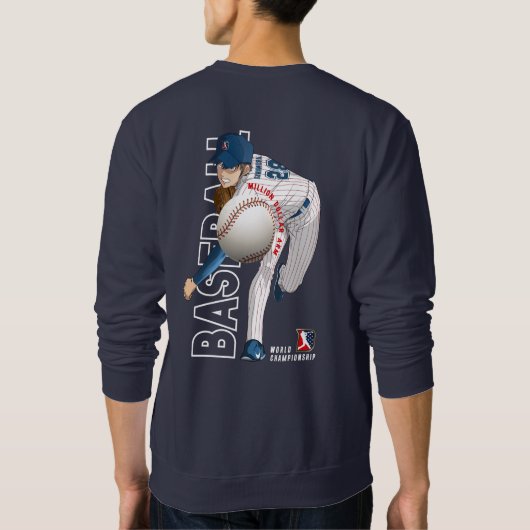 Baseballhelden mit Millionen Dollar-Arm | Männer Sweatshirt (Rückseite)