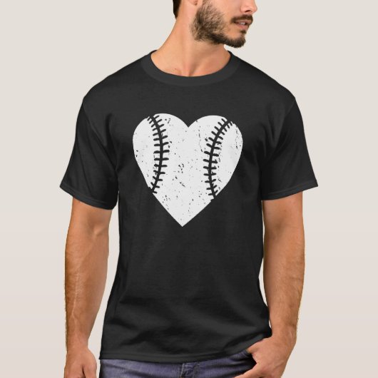 Baseballherz gestört Baseball T-Shirt (Vorderseite)