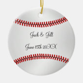 Baseballhochzeit Verzierung Keramikornament (Vorne)