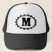 Baseballhut mit personalisiertem Monogramm Truckerkappe (Vorderseite)