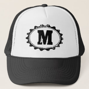 Baseballhut mit personalisiertem Monogramm Truckerkappe