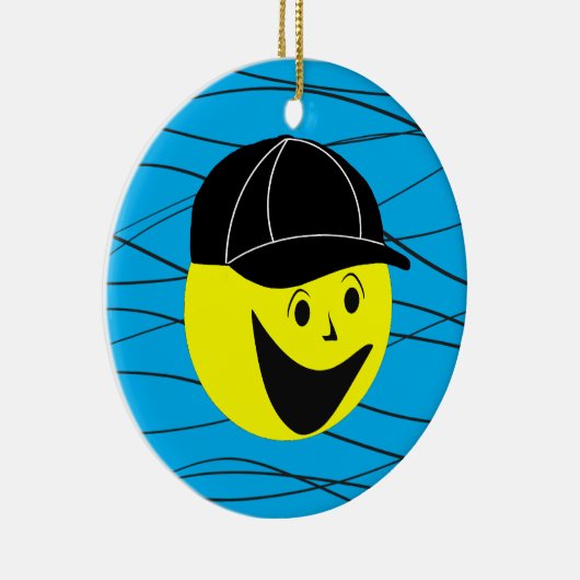 Baseballjunge Keramik Ornament (Rechts)