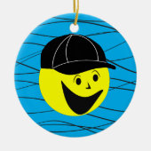 Baseballjunge Keramik Ornament (Vorne)