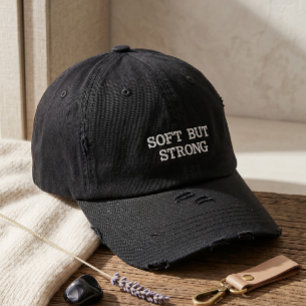 Baseballkappe   Ästhetische Erdtöne-Typografie Bestickte Baseballkappe