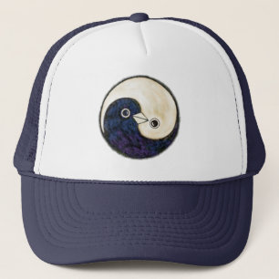 Baseballkappe Yin Yang Design mit Tauben Truckerkappe