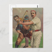 Baseballkarte der alten Zeit um 1895 Postkarte (Vorne/Hinten)