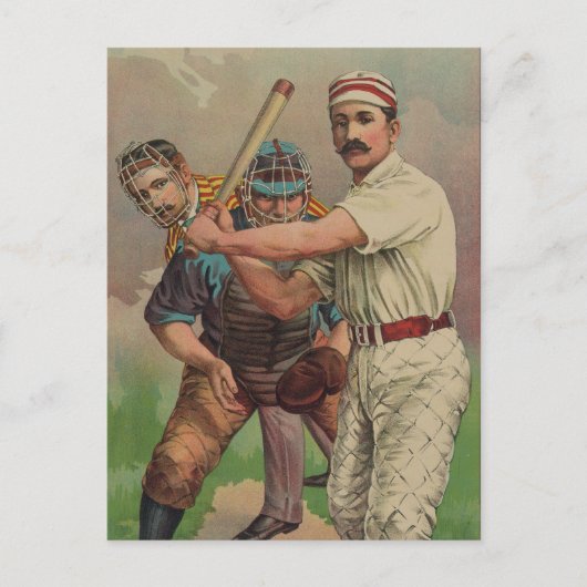 Baseballkarte der alten Zeit um 1895 Postkarte (Vorderseite)