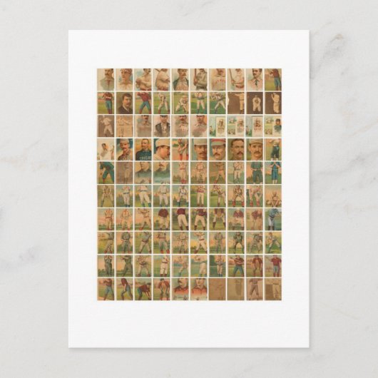 Baseballkarten, Vintag Postkarte (Vorderseite)