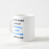 Baseballkartenkollektor, begeistert kaffeetasse (Vorderseite Links)