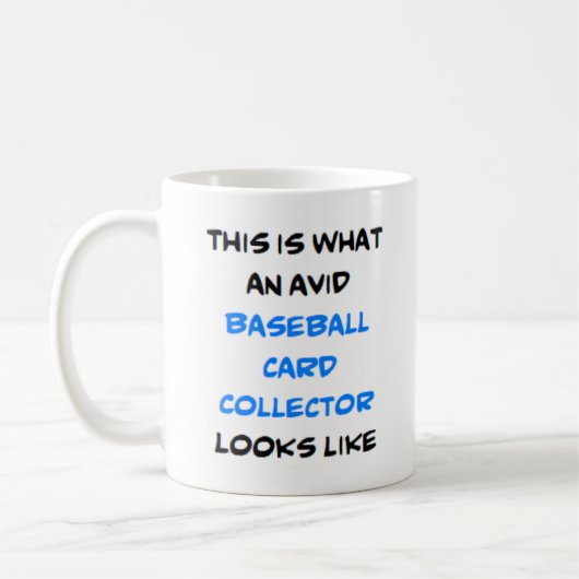 Baseballkartenkollektor, begeistert kaffeetasse (Links)