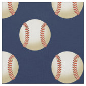 Baseballkugeln auf blau, Muster Stoff (Nahaufnahme)