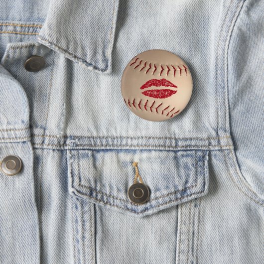 Baseballkuss-Abzeichen Button (Beispiel)
