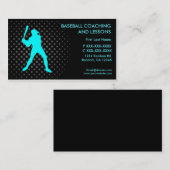 Baseballlektionen coachten kundenspezifische visitenkarte (Vorne/Hinten)