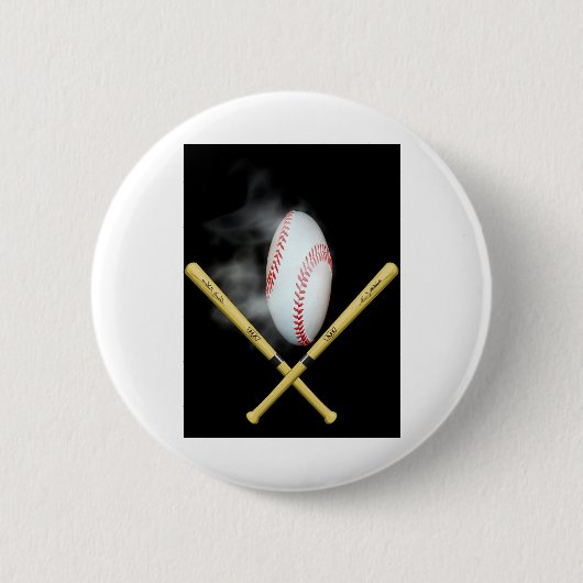 Baseballliebhaber Button (Vorderseite)