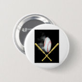Baseballliebhaber Button (Vorne & Hinten)