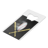 Baseballliebhaber Geldbeutel Flaschenöffner (Vorderseite Schrägansicht)