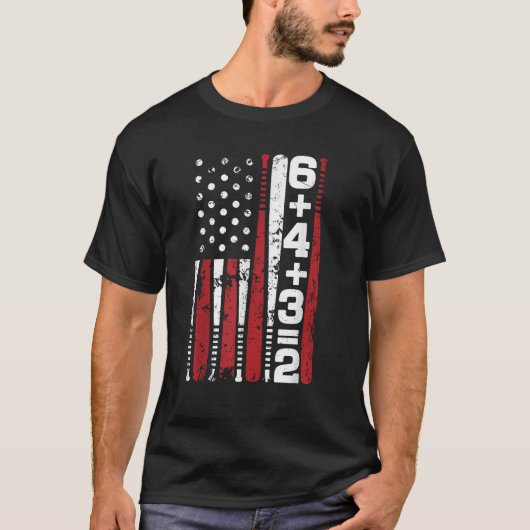 Baseballmathematik 6 4 3 2 T-Shirt (Vorderseite)