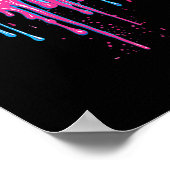 Baseballmatte mit Sprinklen Tropfen für Männer Jun Poster (Ecke)