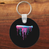 Baseballmatte mit Sprinklen Tropfen für Männer Jun Schlüsselanhänger (Vorderseite)