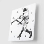 Baseballmauer Quadratische Wanduhr (Winkel)
