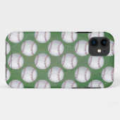 Baseballmuster auf Grün Case-Mate iPhone Hülle (Rückseite (Horizontal))