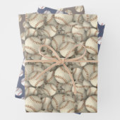 Baseballmuster Geschenkpapier Set (Beispiel)